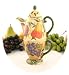 TEA POT ,TEA FOR ONE, TUSCANY GRAPE FRUIT DECOR