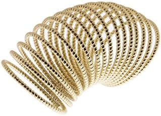 DIVA & DUCHESS STYLISH ETCHED EXTRA LONG SPIRAL RING (Gold)