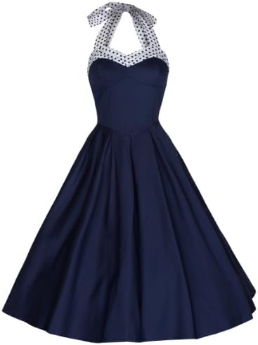 Lindy Bop Women's 'Carola' Vintage 1950's Rockabilly Halter Neck Swing Dress