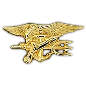 Gold US Navy Seals Insignia Pin