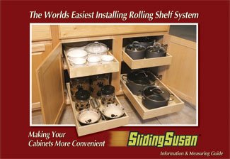 Sliding Susan 16" Wide Bathroom Cabinet Pull Out Drawer Kit