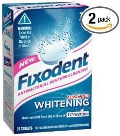Fixodent Denture Cleanser Advanced Whitening Tablets, 78-Count