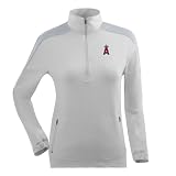 Los Angeles Angels Womens Succeed 1/4 Zip Performance Pullover (White)