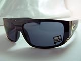 SPY HAILWOOD BLACK WITH WHITE STRIP TEMPLES PLASTIC SUNGLASSES by