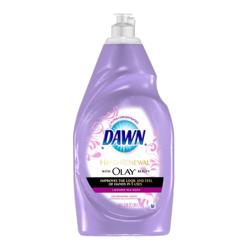 Dawn Ultra Hand Renewal with Olay Beauty Dishwashing Liquid, Lavender Silk, Purple, 38 Ounce