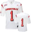 Louisville Cardinals -No. 1- White Replica Football Jersey