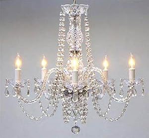  Authentic All Crystal Chandeliers H25 X W24