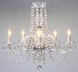 New! AUTHENTIC ALL CRYSTAL CHANDELIERS H25 X W24