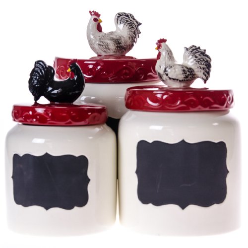 Rooster Canister Set Kitchen Utensils & Gadgets