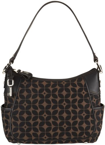 Fossil Handbag - Claudia Signature Hobo (Color: Black/brown)
