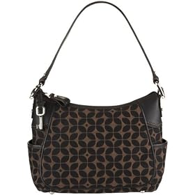 Fossil Handbag - Claudia Signature Hobo (Color: Black brown)