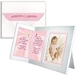 "Angels Sing...Blessings on Your Baptsim" Personalized Picture Frame Gift - Girl