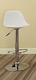 White & Chrome Finish Air Lift Adjustable Modern Bar Stool