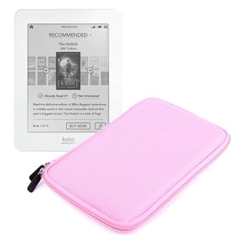 DURAGADGET Housse étui en EVA rigide rose résistant à l'eau pour lecteur de livre électronique Kobo Glo 6