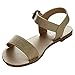 Anna Covina-8 Women's Basic Round Toe Ankle Strap Flat Heel Sandal Shoes