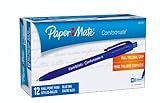 Paper Mate Comfortmate Retractable Medium Point Ballpoint Pens, 12 Blue Ink Pens (6310187)