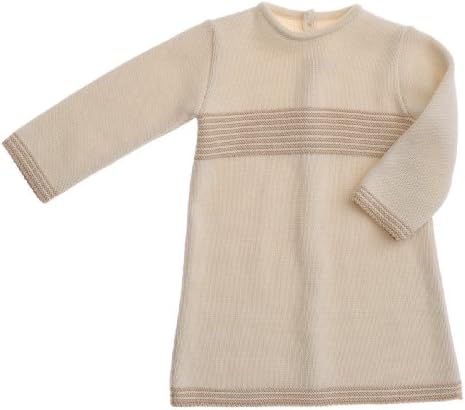 NaturaPura Organic Cotton Baby Dress, Knitted Bicolor Stripes, size 3 mo