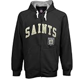 New Orleans Saints Black Step One Full Zip Hoodie Sweatshirt