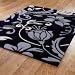 Kitchen & Housewares : Damask Rug (black/white) 60cm x 110cm
