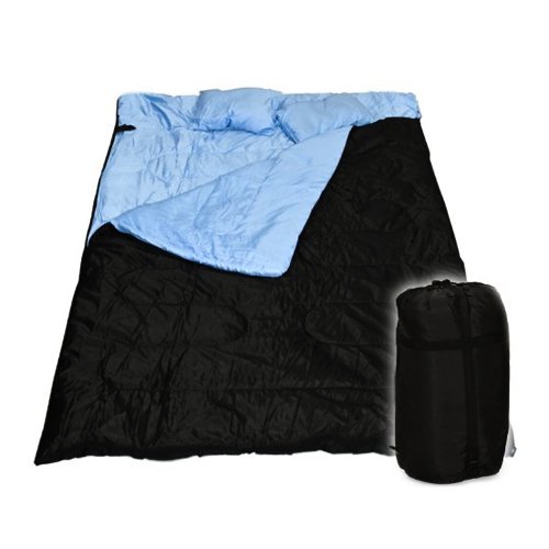 Giant Double Sleeping Bag 23F 5C 2 Person Camping Hiking 86 x60 w Two