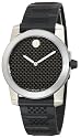 Movado Men's Vizio Black Rubber & Carbon Fiber Strap Anthracite Dial Watch #0606257