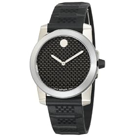 Movado Men's Vizio Black Rubber & Carbon Fiber Strap Anthracite Dial Watch #0606257