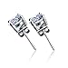 Earrings, J.Rosée Jewelry 925 Sterling Silver Stud Earrings with 4 Sub-claw Mosaic 6MM with Exquisite Package