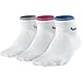 3 Pair Nike Womens Performance Cotton Lightweight Quarter Socks