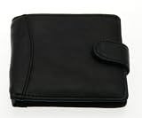 Soft Black Leather Wallet and Credit Card Holder With Coin Storage