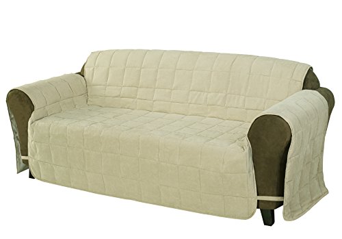 P&R Bedding Ultimate Microsuede Pet Protector of Sofa Furniture with Ties and Microfiber Filling (Sandshell, Sofa)