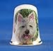 Porcelain China Collectable Thimble -- West Highland Terrier Dog