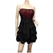 Plus Size Sequined Princess Ruffle Dress Black Red - 3X