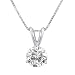 Platinum Round Basket Setting 3-Prong Diamond Solitaire Pendant (1/4 ct, G-H Color, VS1-VS2 Clarity), 18"