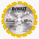 DeWalt DW3192 Construction Series 7-1/4-Inch 18 Tooth ATB Thin Kerf Framing Saw Blade with 5/8-Inch and Diamond Knockout Arbor