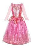 ReliBeauty Girls Princess Aurora Dress Costume (5, Pink)