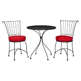 Outdoor Patio Home Piazza 3 pc. Wrought Iron Red Bistro Set 41jy14urU L. SL160 Outdoor Patio Home Piazza 3 pc. Wrought Iron Red Bistro Set