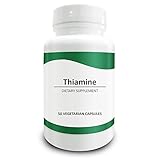 Pure Science Thiamine 100mg (Vitamin B1) - for Symptoms of Thiamin Deficiency - 50 Vcaps