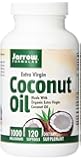 Jarrow Formulas Coconut Oil 100% Organic  Extra Virgin, Supports Cardiovascular Health, 1000 mg, 120 Softgels
