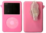 PU Skin Case for Apple iPod Video Classic 60G 60gb 30G 80G 80GB 160G + Removable Beltclip + Screen Protector (Pink)