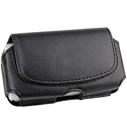 HTC Tilt 8925 / Tytn II (Kaiser P4550) Black Horizontal Premium Leather Case with Belt Clip and Loops