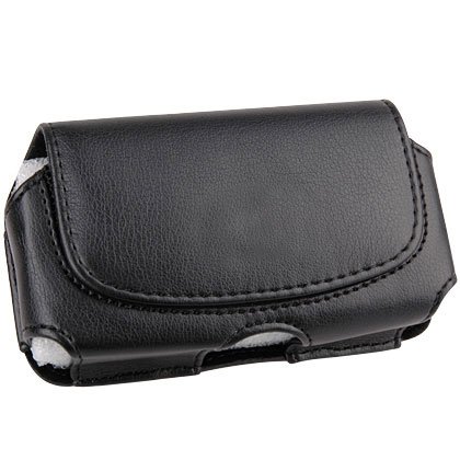 HTC Tilt 8925 / Tytn II (Kaiser P4550) Black Horizontal Premium Leather Case with Belt Clip and Loops