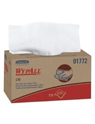 BISS: Kimberly-Clark Wypall L10 Sani Prep 1-Ply Paper Dairy Towels, 10-1/4" Length x 9" Width, White (18 Cartons of 110) - Kimberly Clark Professional