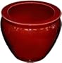 Oxblood red porcelain fishbowl / jardiniere / planter / pot, 18"