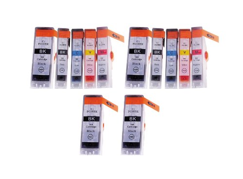 12 Pack - Toners & More ® Compatible Inkjet Cartridge Set for Canon PGI-5 & CLI-8 PGI5 CLI8, PGI-5BK Large Black, CLI-8BK Small Black, CLI-8C Cyan, CLI-8M Magenta, CLI-8Y Yellow, Compatible with Canon PIXMA IP5200R, IP3300, IP3500, IP4200, IP4300, IP4500, IP5200, MP500, MP510, MP520, MP600, MP610, MP800, MP810, MP830, MP950, MP960, MP970, MX700, MP530, MX850, MP800R