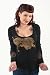 Anama Clothing Tiger Tattoo Scoop Neck Sexy Black Top