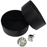KINGOU Carbon Fiber PU Leather Road Bike Handlebar Tape Bar Tapes - 2PCS Per Set