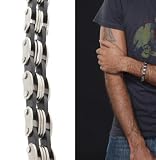 Blacklist Bracelet pour homme en acier inoxydable livré dans sa pochette de velour noir