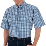 Wrangler Big and Tall Short Sleeve Wrinkle Free Plaid Shirt