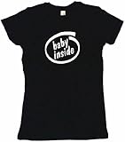 Baby Inside Logo Women's Babydoll Petite Fit Tee Shirt in 6 Colors Small thru XL