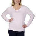 Mossimo&reg; Black Plus Ultrasoft V-Neck Sweater - Light Pink